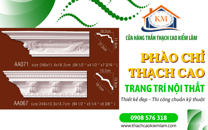 phào chỉ thạch cao