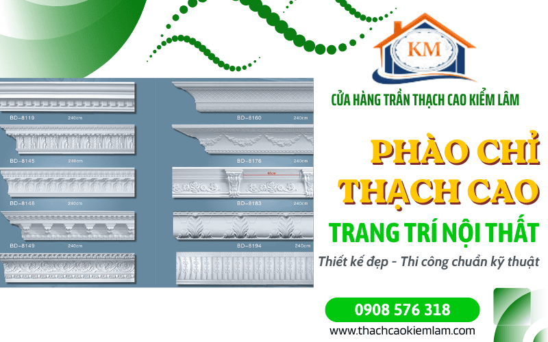 phào chỉ thạch cao