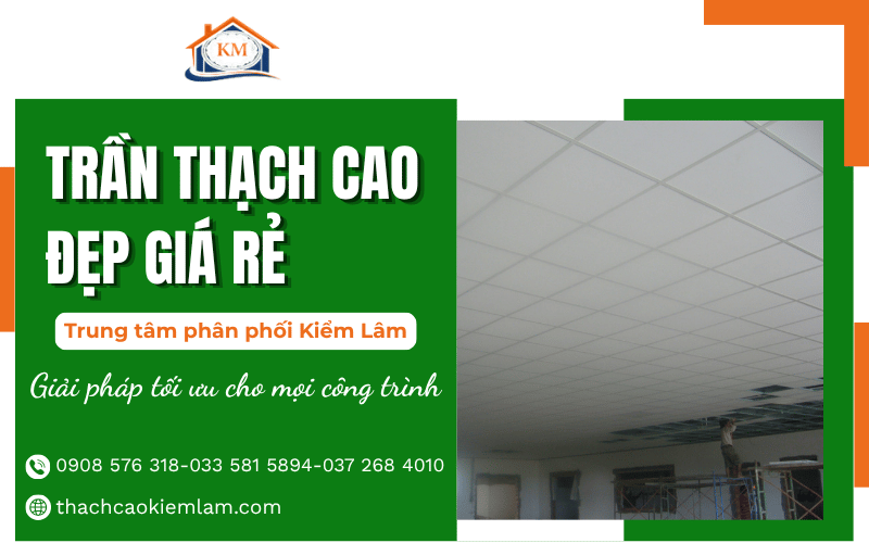 trần thạch cao đẹp giá rẻ